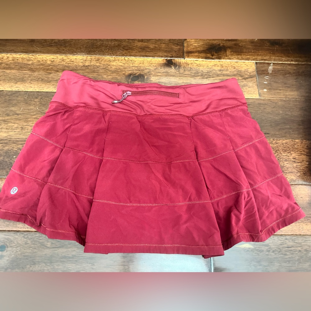 Lululemon pace rival skort size 6 marroon